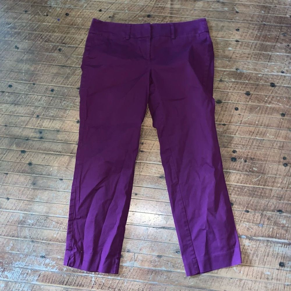 Ann Taylor signature plum flat front size 4 business casual slacks